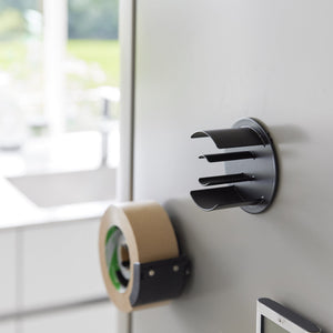 Magnetic Tape Holder, Steel - Yamazaki Home-Magnetic Organizer-Yamazaki Home-Black-santoku nyc
