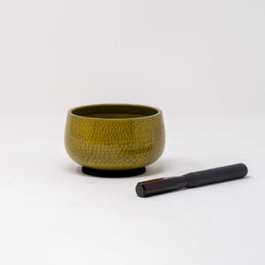 Tenyu Orin Japanese Singing Bowl Matcha Lacquer Finish 3.57 in – KYUJO-Hand Bells-Kyujo-santoku nyc