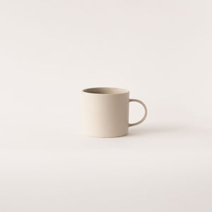 Stoneware Mug: Matte Ceramic Coffee Cup 8.45oz - MOHEIM-Mugs-MOHEIM-Sand White-santoku nyc