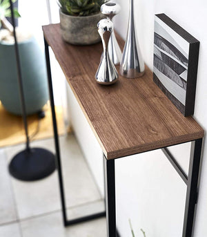 Narrow Entryway Console Table, Steel - Yamazaki Home-End + Side Tables-Yamazaki Home-SANTOKU NYC