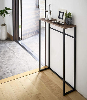 Narrow Entryway Console Table, Steel - Yamazaki Home-End + Side Tables-Yamazaki Home-SANTOKU NYC