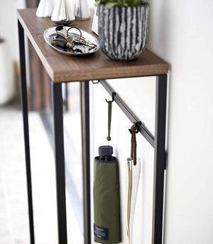 Narrow Entryway Console Table, Steel - Yamazaki Home-End + Side Tables-Yamazaki Home-SANTOKU NYC
