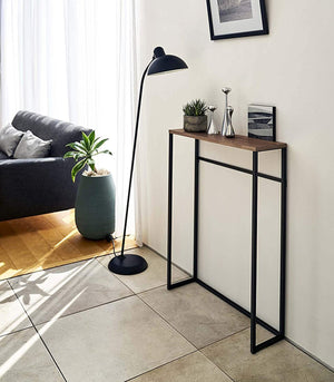 Narrow Entryway Console Table, Steel - Yamazaki Home-End + Side Tables-Yamazaki Home-Black-SANTOKU NYC