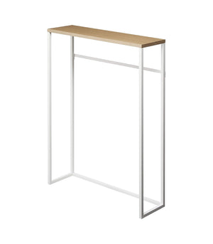 Narrow Entryway Console Table (32" H) - Steel-End + Side Tables-Yamazaki Home-White-santoku nyc