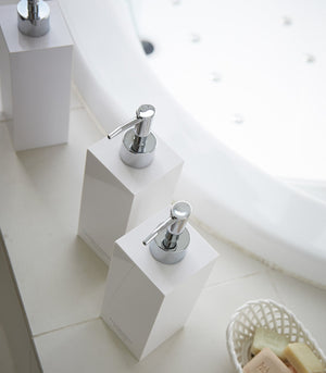 Square Shower Dispenser: Three Styles-Shower Dispenser-Yamazaki Home-santoku nyc