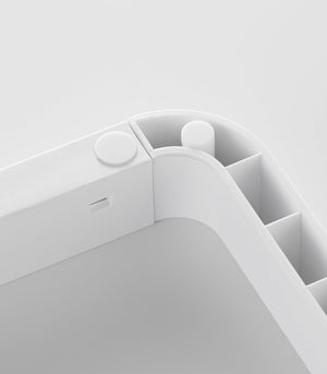 Adjustable Pot Lid Organizer - Steel-Pot Rack-Yamazaki Home-White-santoku nyc