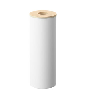 Steel & Wood Round Tissue Case - Yamazaki Home-Tissue Case-Yamazaki Home-SANTOKU NYC