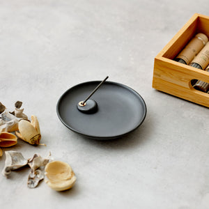 Botanical Incense Sticks Holder - Shokubutsu△Senkou-Incense Holder-Shokubutsu△Senkou-Ink Black-santoku nyc