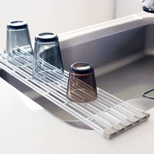 Over-the-Sink Dish Drainer - Steel-Drainer Tray-Yamazaki Home-santoku nyc