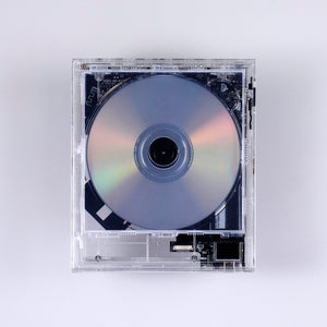 Portable Bluetooth CD Player with CD Jacket Display 'Cp1' - km5-Audio-km5-Clear-SANTOKU NYC