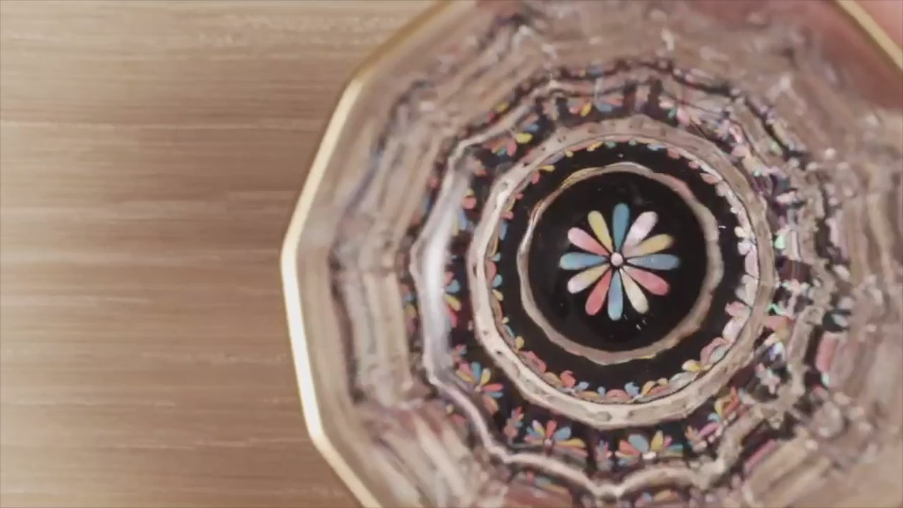 Kaleidoscope Abalone Sake Glass Amano Shikki