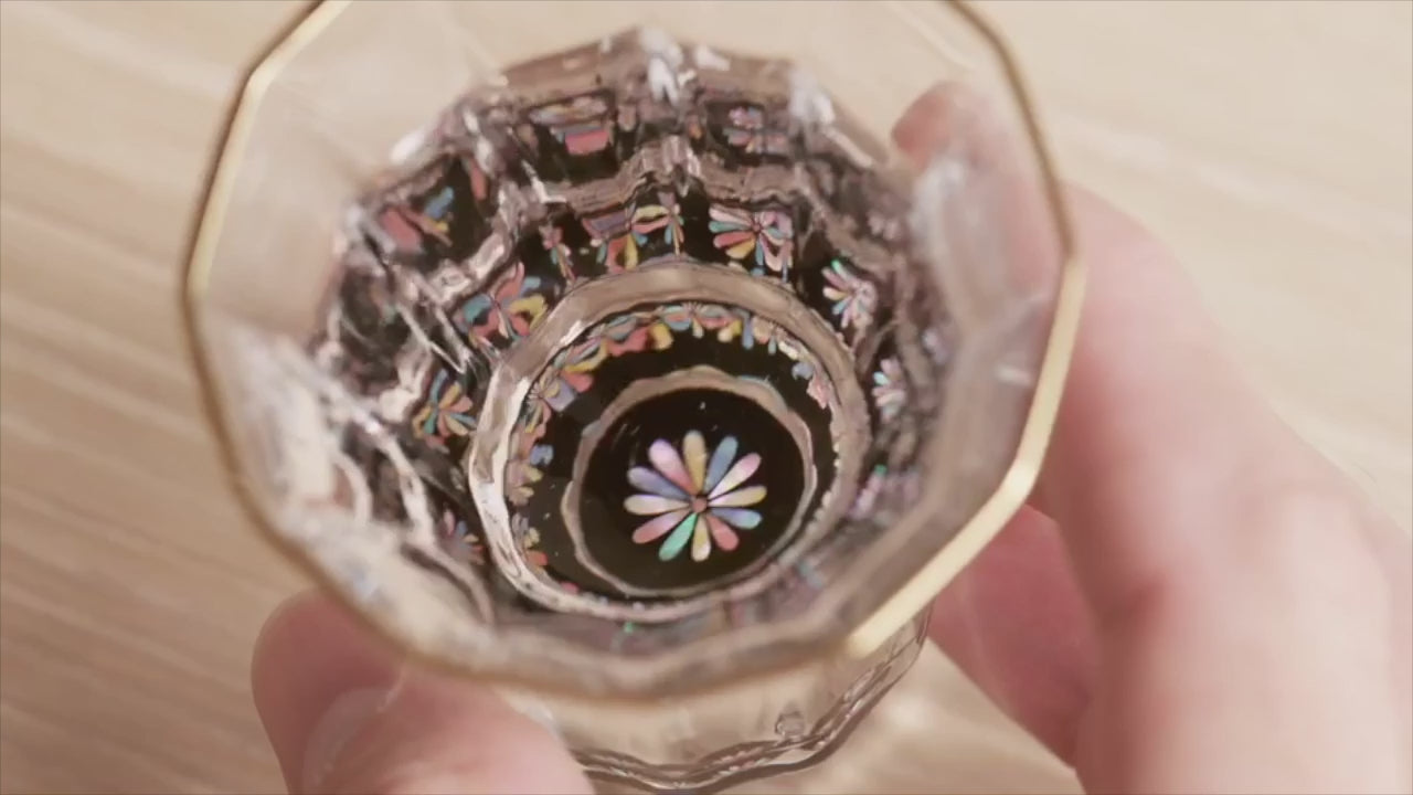 Kaleidoscope Abalone Sake Glass Amano Shikki 