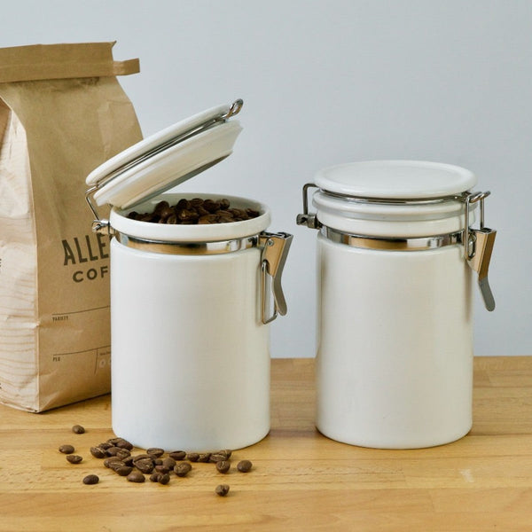 30%Off【Sample Sale】ZERO JAPAN  COFFEE CANISTERS 27 oz. (CO-200) White