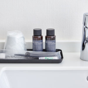 Flat Vanity Tray Two Sizes, Steel-Trays + Catchalls-Yamazaki Home-santoku nyc
