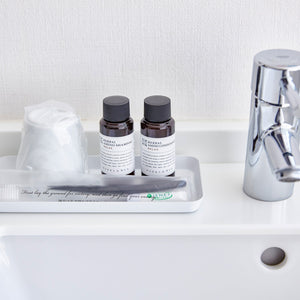 Flat Vanity Tray Two Sizes, Steel-Trays + Catchalls-Yamazaki Home-santoku nyc