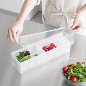 Refrigerator Colander With Lid & Divider - Yamazaki Home-Food Storage-Yamazaki Home-santoku nyc