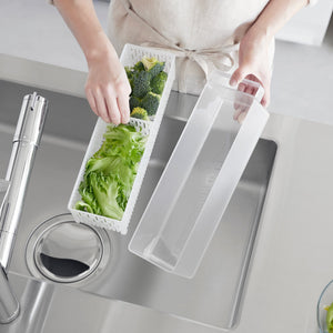 Refrigerator Colander With Lid & Divider - Yamazaki Home-Food Storage-Yamazaki Home-santoku nyc