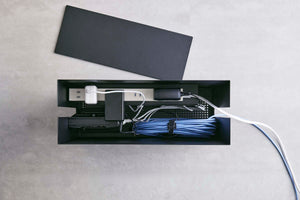 Rolling Cable Management Box, Steel - Yamazaki Home-Cable Management-Yamazaki Home-SANTOKU NYC