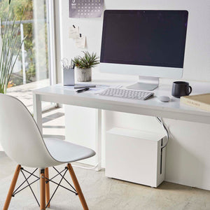 Rolling Cable Management Box Steel-Cable Management-Yamazaki Home-santoku nyc