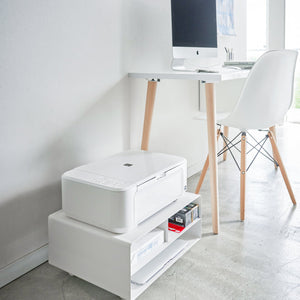Rolling Printer Stand, Steel-Printer Stand-Yamazaki Home-santoku nyc