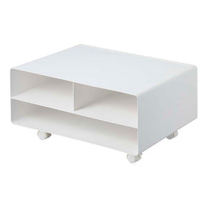 Rolling Printer Stand, Steel-Printer Stand-Yamazaki Home-White-santoku nyc