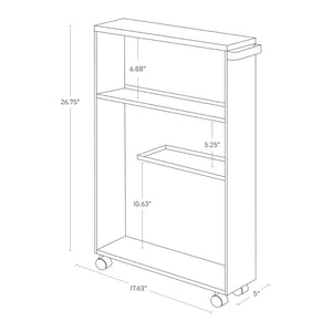 Rolling Storage Cart Yamazaki Home Dimensions