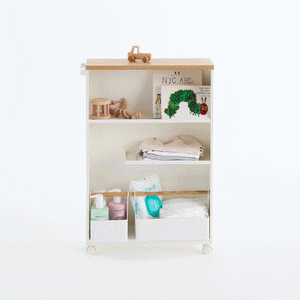 Rolling Storage Cart (27" H) - Steel-Rolling Carts-Yamazaki Home-santoku nyc