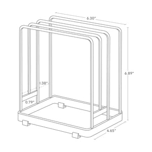 Round Cutting Board Stand Steel Yamazaki Home Tower Dimensions