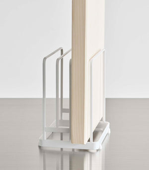 Round Cutting Board Stand, Steel-Cutting Board Stand-Yamazaki Home-White-santoku nyc
