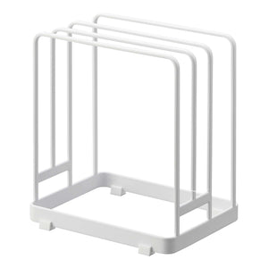 Round Cutting Board Stand, Steel-Cutting Board Stand-Yamazaki Home-White-santoku nyc