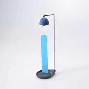 Round Tabletop Cast Iron Wind Chime - Chushin Kobo-Bells-Chushin Kobo-Blue-santoku nyc