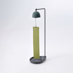 Round Tabletop Cast Iron Wind Chime - Chushin Kobo-Bells-Chushin Kobo-Green-santoku nyc