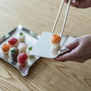 -Suzugami Bendable Paper-Thin Tin Plate 'Samidare' 7.0 in Square - Syouryu-Kitchen & Tableware-syouryu-santoku nyc