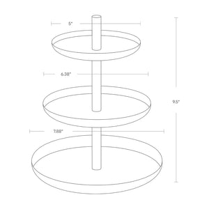 Serving Stand - Steel + Wood TOSCA