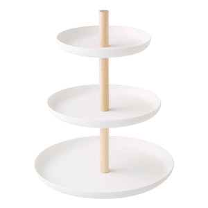 Steel & Wood Serving Stand-Food Display-Yamazaki Home-santoku nyc