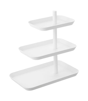 Serving Stand, Steel-Food Display-Yamazaki Home-White-santoku nyc