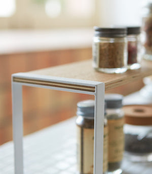 Steel & Wood Single-Tier Riser-Riser-Yamazaki Home-santoku nyc