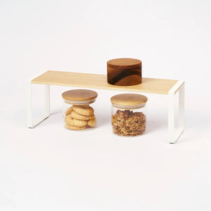 Steel & Wood Single-Tier Riser - Yamazaki Home-Riser-Yamazaki Home-santoku nyc