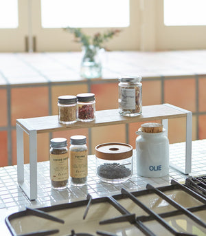 Steel & Wood Single-Tier Riser-Riser-Yamazaki Home-santoku nyc