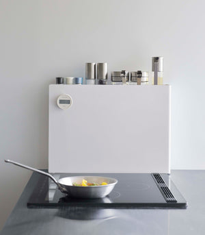 Sliding Drawer Seasoning Rack, Steel-Kitchen Organizer-Yamazaki Home-White-santoku nyc