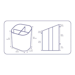 Sloped Utensil Holder, Steel - APTO