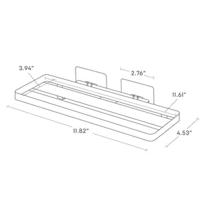 Slotted Bathroom Tray, Steel - Yamazaki Home-Trays + Catchalls-Yamazaki Home-santoku nyc