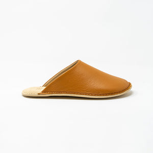 Smooth Leather Room Slippers - Reela