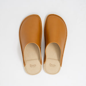 Smooth Leather Room Slippers - Reela