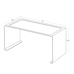 Stackable Countertop Shelf - Two Sizes - Steel TOWER Yamazaki Home Dimensons