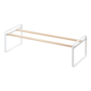Stackable Shoe Rack H 7", Steel-Shoe Rack-Yamazaki Home-White-santoku nyc