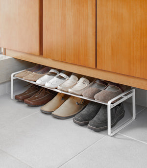 Stackable Shoe Rack H 7", Steel-Shoe Rack-Yamazaki Home-santoku nyc