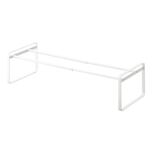 Stackable Shoe Rack H 7", Steel-Shoe Rack-Yamazaki Home-White-santoku nyc