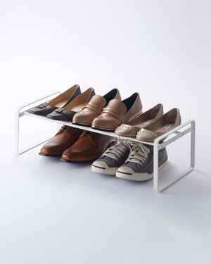 Stackable Shoe Rack H 7", Steel-Shoe Rack-Yamazaki Home-santoku nyc
