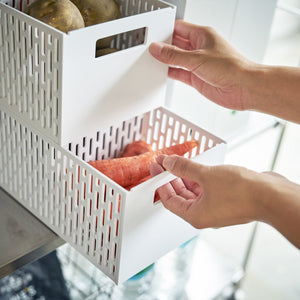 Stackable Vegetable Stocker-Food Storage-Yamazaki Home-White-santoku nyc